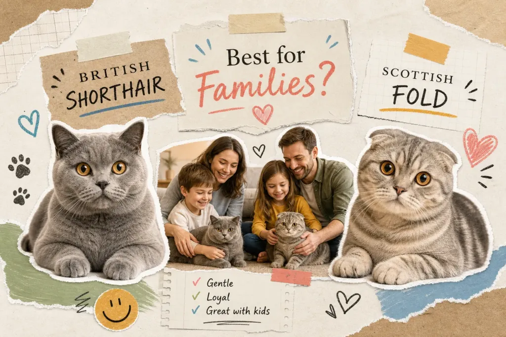 British Shorthair or Scottish Fold: Best Cat for Families