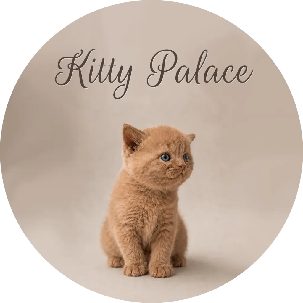 Cinnamon british shorthair kitten looking to the side, blue-eyed male Elvis